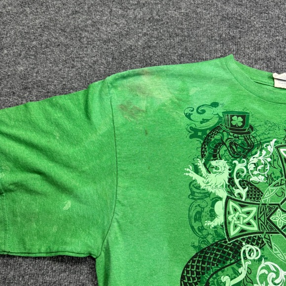 Delta Pro Weight Snake T-Shirt Mens 2XL Green Celtic Cross Irish St Patricks - Picture 2 of 9